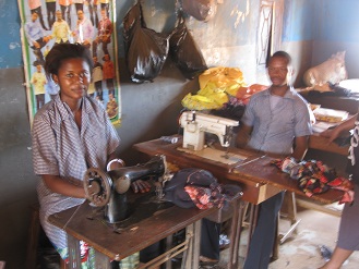 Sewing trainees